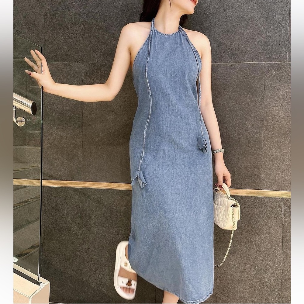 Zara Denim Midi Dress